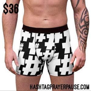 #PrayerPause Black Cloud Men's Boxer Briefs